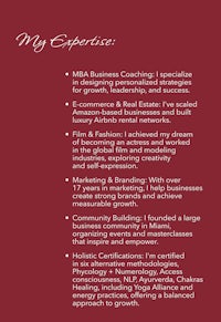 a business card with the words'my expertise'